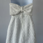 NWT Francesca's Textured White Rhinestone Sequin Bow Dress, Sz M (b31) Size M Photo 0