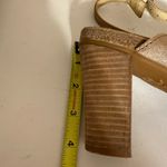 Fly London  Women’s Metallic Bronze Leather Wedge Sandals Size 10.5 Adjustable Photo 10