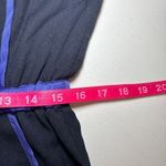 The Limited The Blue Black Sleeveless Dress Large Sheer Top Tie Belt Office Work Photo 7