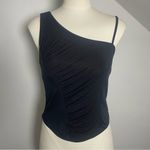 Free People Movement Black One Shoulder Ruched Tank Top | NWOT | Size M Size M Photo 2