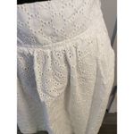 Loft Outlet White eyelet skirt Lined Size 4 A line Photo 1