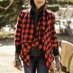 Woolrich NWT Pemberton Wrap Cardigan Sz M/L Buffalo Plaid Check Cotton Photo 0