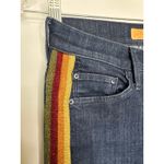 MOTHER Denim Mother Insider Crop Blue Jeans Swept Away Glitter Racer waist 25 Photo 5