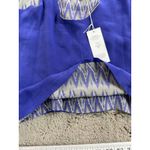 Aila Blue NWT Reversible Ikat Print Tank Top Blouse S Royal Blue Reversible Photo 5