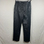 Aritzia Wilfred Black Faux Leather Melina Straight Leg Pants Photo 3
