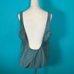 J.Crew Green Ribbed Sleeveless Scoop Back Sleeveless Bodysuit Padded Size 22 Photo 2