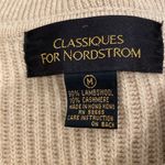 Nordstrom Classiques for  Knit Zip-up Cardigan Tan Size M Lambswool and Cashmere Photo 3