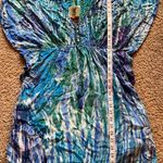 Pineapples Hawaii Blue and Green Women's Top Size XXS Photo 2