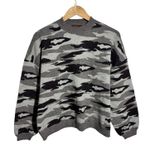 Kerisma  Camo Angora Blend Pull Over Sweater S/M Gray Black Bishop Sleeve Boxy Photo 0