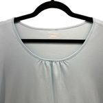 LL Bean Womans Shirt Dress Sizle M Knit Sleep Comfy Loungewear Cotton Basic Soft Blue Size M Photo 2