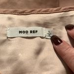 Mod Ref Satin Camisole Top Taupe V Neck Adjustable Straps Size L Photo 3