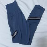 Adidas  baby blue logo stripe high rise yoga pilates leggings size small Photo 3