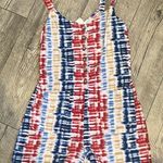 No Boundaries NoBo Red White & Blue Womens Medium Size (7-9) Shorts Romper with Belt Photo 0