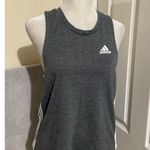 Adidas Tank Top Womens Small Gray AEROREADY Primegreen 3-Stripes Athletic Gym Photo 0