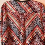 Antonio Melani  Boho Dress‎ Tunic Multicolor Chevron Print Long Sleeve Women's 12 Photo 1