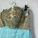 Alyce Paris Rhinestone Sky Blue Formal Prom Strapless Gown 4 Photo 6