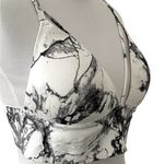 PINK - Victoria's Secret  "Bonded" Marbled Black Grey Strappy Padded Bra Bralette M Photo 5