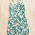XOXO Vintage Y2K dresses white & blue linen floral dress Photo 1