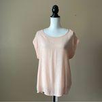Tacera  | Peach Hi/Low Blouse Sz L Photo 0