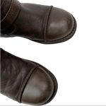 UGG  Australia Women 1971 Brown Leather Biker Boots Size 3 shearling lining Photo 11