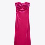ZARA Velvet Effect Midi Party Coctail Wedding Dress Photo 4