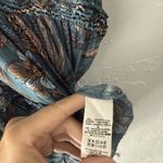 Free People Top Womens Small Blue Floral Boho Sleeveless Ruffle Tiered Summer Photo 6