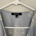 Madewell Blue Floral Print Wrap Minidress (S) Photo 2