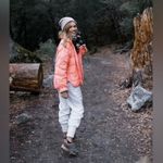 Free People  White Nylon Front Zip Athleisure Jogger Style Track Pants Size XS Photo 5