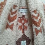 Knox Rose  Geometric Print Open Front Cardigan in Brown Photo 3