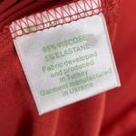 Garnet Hill Knit Trapeze Dress Women's Size Small Solid Brick Red Stretch Fall Photo 3