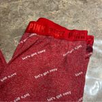 PINK - Victoria's Secret Victoria's Secret PINK Red Cozy Leggings Photo 2