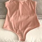 Madewell Pink Velvet Bodysuit Photo 0