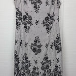 Newport News Vintage Black Floral Lace Print Sleeveless Dress Midi Fit & Flare Photo 0