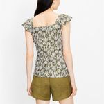Loft Ann Taylor Leafed Ruffle V-Neck Tank Top Photo 2