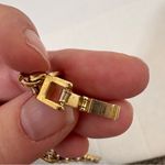 Gold Tone Blue Rhinestone Tennis Bracelet Women’s Jewelry Photo 1