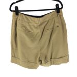 ALLSAINTS Womens Deri Lyn Pleated Shorts Linen Blend Brown 10 Photo 3