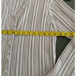 Baby Pink Plunging Neck L/S Ribbed Sparkle Party Glitter Large‎ Sweater VTG Y2K Photo 5