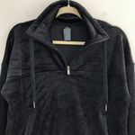 C9 Champion New Velour Quarter Zip Pullover Velvet Sweatshirt Black Photo 5