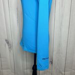 Marmot  Bright Blue 1/2 Zip Base Layer Pullover Size S Long Sleeve Stretch Photo 6