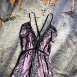 Forever New  Black And Mauve Silk Midi Dress Photo 3