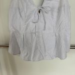 Free People  Mika Stripe Tank Peplum Nautical Top Adjustable Beach Vacation XL Photo 10