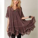Free People Lavender Sheer Layered Ruffle Tunic Dress Photo 0