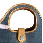 Burberry Of London Blue Denim Leather Trim Tote Photo 4