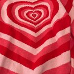 Cider  Valentine’s Day Lovecore  Heart Wave Knit Sweater L Photo 5