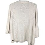 Matilda Jane  women’s xs cardigan ivory cable knit balloon 3/4 sleeve mommy & me Photo 3