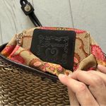 Brighton Vintage Woven Jute Twine Braid Strap Shoulder Bag Tan Brown Straw Bag Photo 1