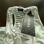 Peloton Terez White and Black Striped Tank Top Photo 2