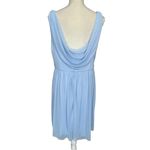 David's Bridal David’s Bridal Ice Blue Cowl Neck Special Occasion Dress Women’s Size 14 Mesh Photo 4