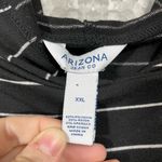Arizona Jeans Arizona Jean Co Black Striped Hooded Crop Top - Size XXL - Long Balloon Sleeves Photo 3