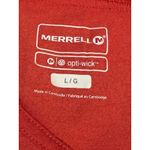 Merrell  Shirt Sleeveless Lightweight Opti-Wick V-Neck Relaxed Coral Size Large Photo 5